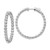 Image of 35.9mm Sterling Silver CZ In and Out Round Hoop Earrings QE15447