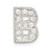 Image of Sterling Silver CZ Initial B Pendant