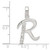 Image of Sterling Silver CZ Initial R Pendant QC6525R