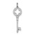 Image of Sterling Silver CZ Key Pendant QP1544 Image of Sterling Silver CZ Key Pendant QP1544