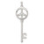 Image of Sterling Silver CZ Large Peace Sign Key Pendant