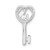 Image of Sterling Silver CZ Open Key Pendant Image of Sterling Silver CZ Open Key Pendant