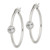 Sterling Silver CZ Polished Hoop Earrings QE14636