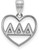 Image of Sterling Silver Delta Delta Delta Heart Pendant by LogoArt (SS008DDD)