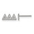 Sterling Silver Delta Delta Delta X-Small Post Earrings by LogoArt (SS005DDD)