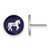 Sterling Silver Delta Phi Epsilon Enamel Post Earrings by LogoArt (SS046DPH)