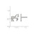 Sterling Silver Delta Phi Epsilon X-Small Post Earrings by LogoArt (SS038DPH)