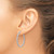 36mm Sterling Silver Diamond Mystique Round Hoop Earrings QDF119