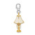 Image of Sterling Silver Enameled 3-D Gold Plated Lamp w/ Lobster Clasp Charm