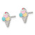 Image of 9.85mm Sterling Silver Enameled Ice Cream Cone Post Earrings