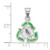Image of Sterling Silver Enameled Recycle Pendant