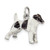 Sterling Silver Enameled Smooth Hair Fox Terrier Charm