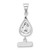 Image of Sterling Silver Enameled Teardrop Recycle Pendant