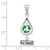 Image of Sterling Silver Enameled Teardrop Recycle Pendant