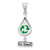 Image of Sterling Silver Enameled Teardrop Recycle Pendant