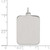 Image of Sterling Silver Engravable Rectangular Polish Front/Satin Back Disc Charm 50650