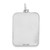 Image of Sterling Silver Engravable Rectangular Polish Front/Satin Back Disc Charm 50650