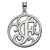Image of Sterling Silver Fancy Script Initial F Pendant