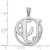 Image of Sterling Silver Fancy Script Initial U Pendant