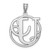 Image of Sterling Silver Fancy Script Initial U Pendant