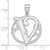 Image of Sterling Silver Fancy Script Initial V Pendant