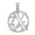Image of Sterling Silver Fancy Script Initial X Pendant