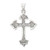 Image of Sterling Silver Fleur De Lis Cross Pendant QC4316