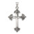 Image of Sterling Silver Fleur De Lis Cross Pendant QC4316