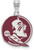 Image of Sterling Silver Florida State University Large Enamel Pendant LogoArt (SS088FSU)
