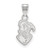 Sterling Silver Furman University Small Pendant by LogoArt (SS021FUU)