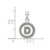 Image of Sterling Silver Glitter Enamel Letter D Circle Pendant