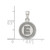 Image of Sterling Silver Glitter Enamel Letter E Circle Pendant
