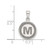 Image of Sterling Silver Glitter Enamel Letter M Circle Pendant