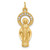 Image of Sterling Silver Gold Tone & CZ Miraculous Medal Charm