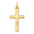 Image of Sterling Silver Gold Tone Shiny-cut Cross Pendant QC9692