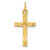Image of Sterling Silver Gold Tone Shiny-cut Cross Pendant QC9692