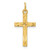 Image of Sterling Silver Gold Tone Shiny-cut Cross Pendant QC9692