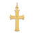 Image of Sterling Silver Gold Tone Shiny-cut Cross Pendant QC9693