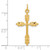 Image of Sterling Silver Gold Tone Shiny-cut Cross Pendant QC9695