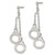Image of 45mm Sterling Silver Handcuff Dangle Post Earrings