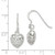 Image of Sterling Silver Heart Dangle Earrings QE14585