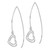 Image of 53mm Sterling Silver Heart Threader Earrings QE9075