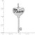 Image of Sterling Silver Heart Top w/ Peace Inscription and CZ Key Pendant