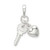 Image of Sterling Silver Heart w/ Key Pendant