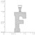 Image of Sterling Silver Initial F Pendant QC2766F