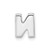 Image of Sterling Silver Initial Slide Pendant N