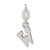 Image of Sterling Silver Initial W Pendant QC6513W Image of Sterling Silver Initial W Pendant QC6513W