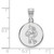 Image of Sterling Silver Iowa State University Medium Disc Pendant by LogoArt (SS037IAS)