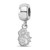 Sterling Silver James Madison University X-Small Dangle Bead Charm by LogoArt