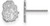 Image of Sterling Silver James Madison University X-Small Post Earrings by LogoArt